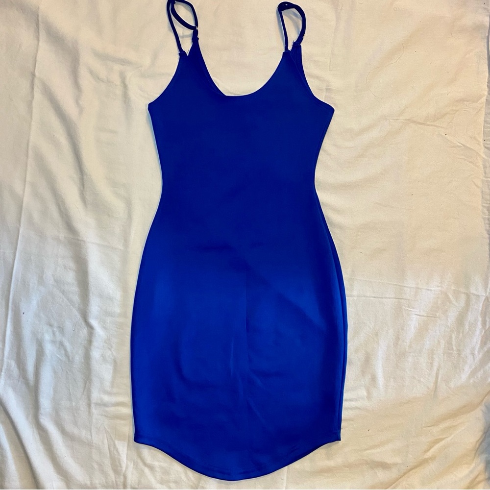 Royal Blue Bodycon Midi Dress